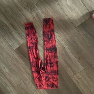 lululemon athletica Red and Black Tie-Dye Leggings